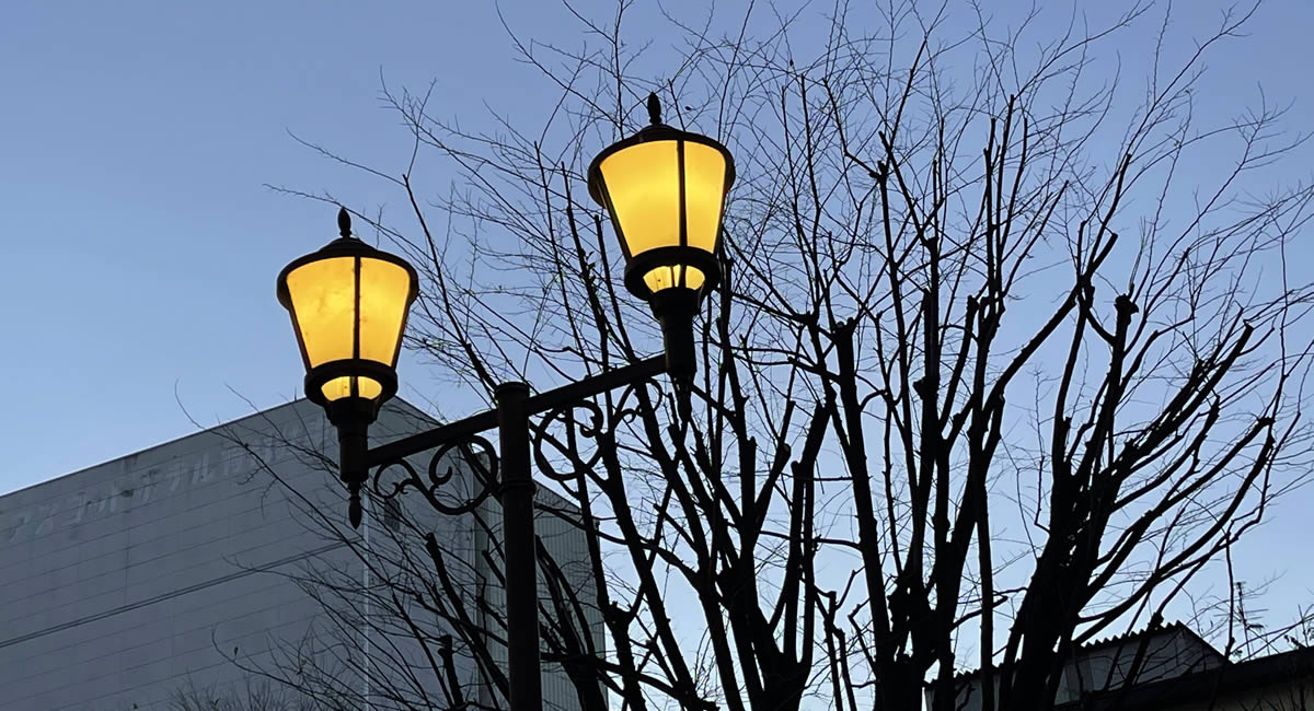 熊本城下町を彩る、小洒落た街灯