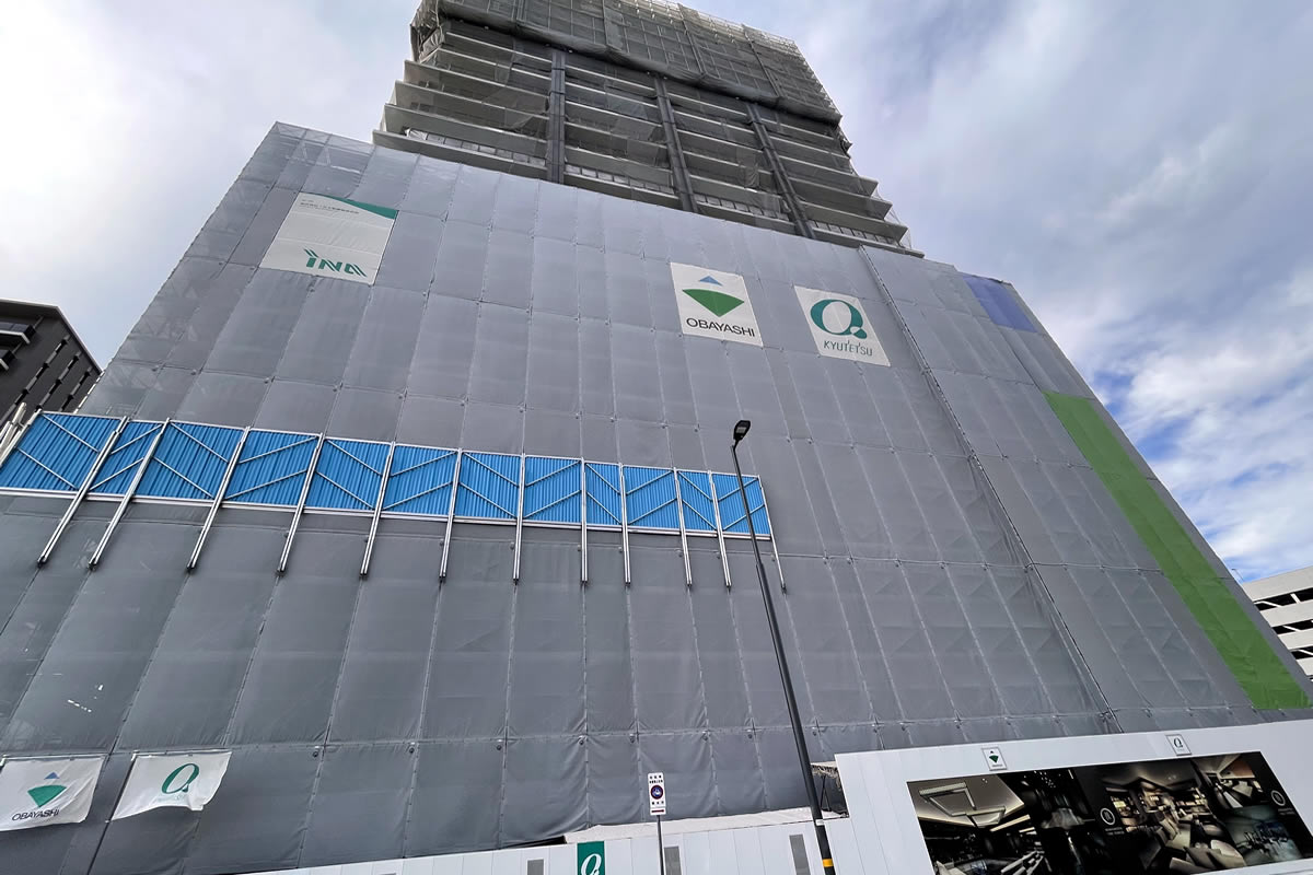 30階建のタワーマンション「MJRザ・熊本タワー」建設中