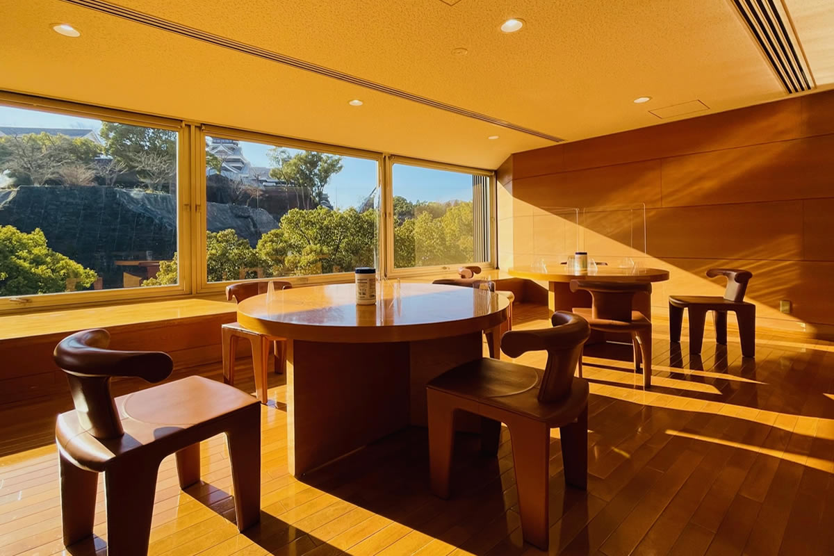 熊本城が見えるカフェ熊本県立美術館分館喫茶室&休憩所