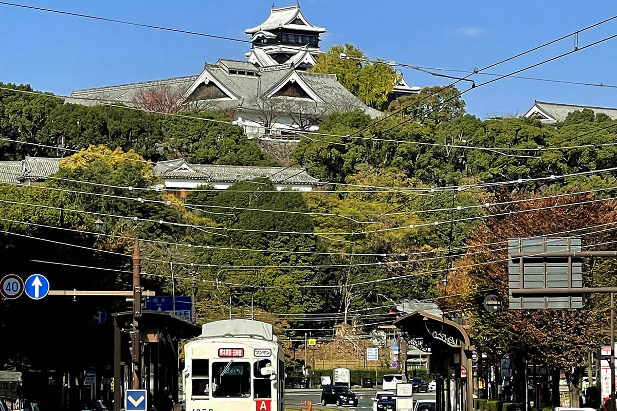 熊本城と通町筋