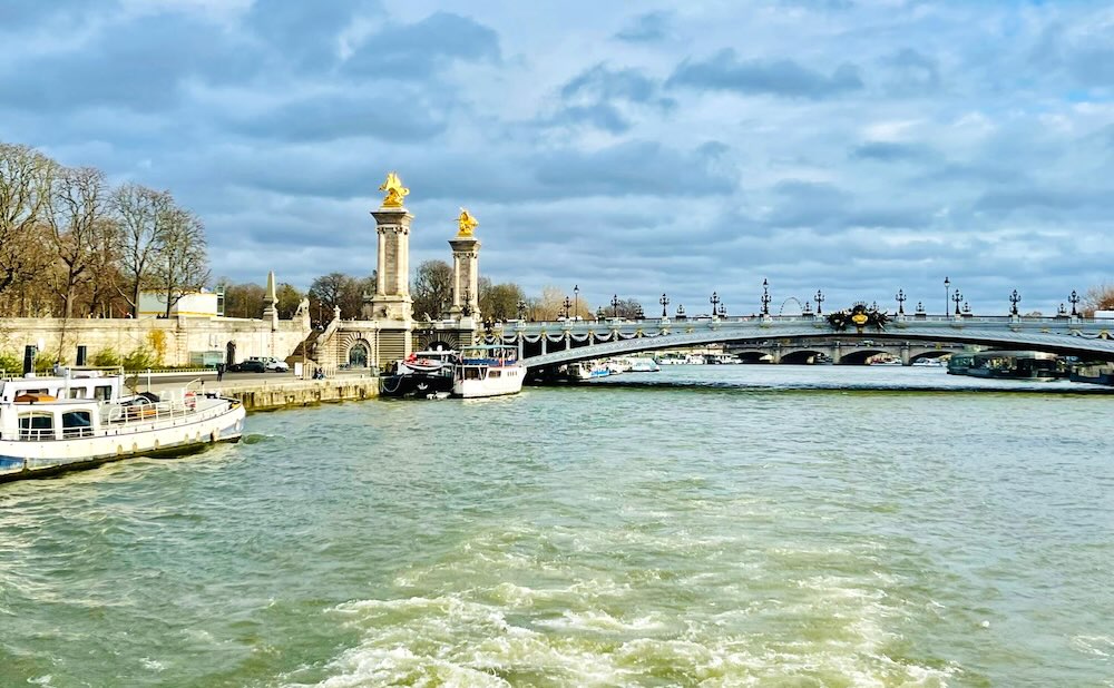 遠くに見えるエッフェル塔