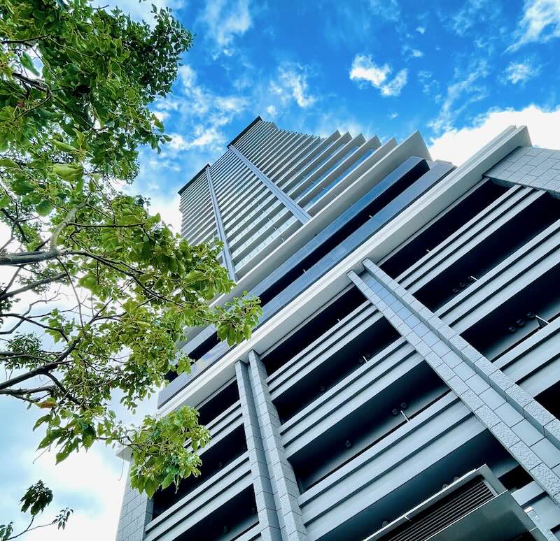 MJR熊本ザ・タワーの居住フロア廊下