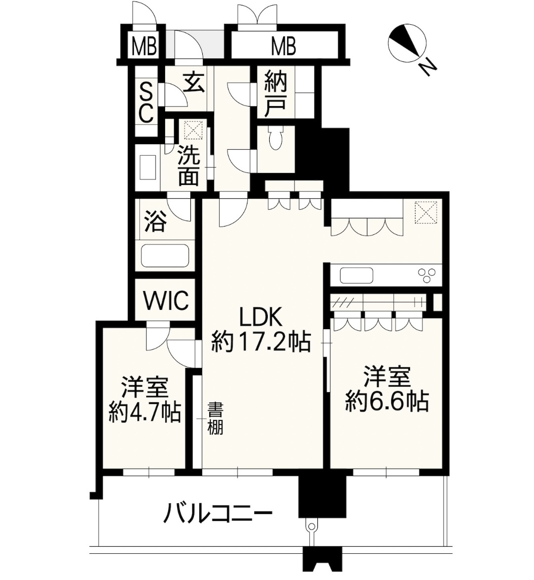 MJR熊本ザタワーの中古物件間取図