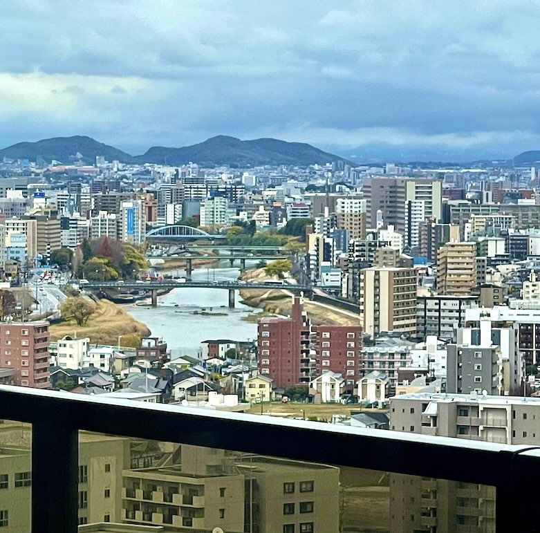MJR熊本ザ・タワー21階 バルコニーからの眺め