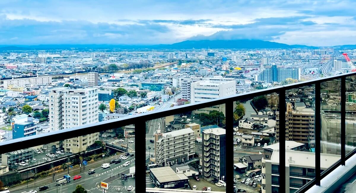 MJR熊本ザ・タワー22階 中古物件 3LDKバルコニーからの眺め