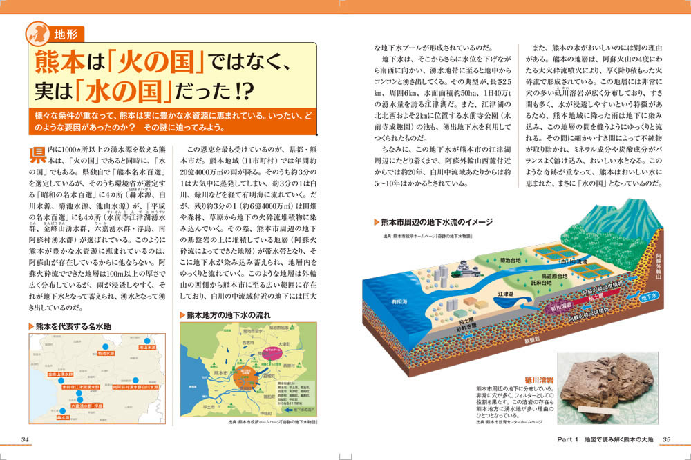 「熊本のトリセツ」地形編ページ例1