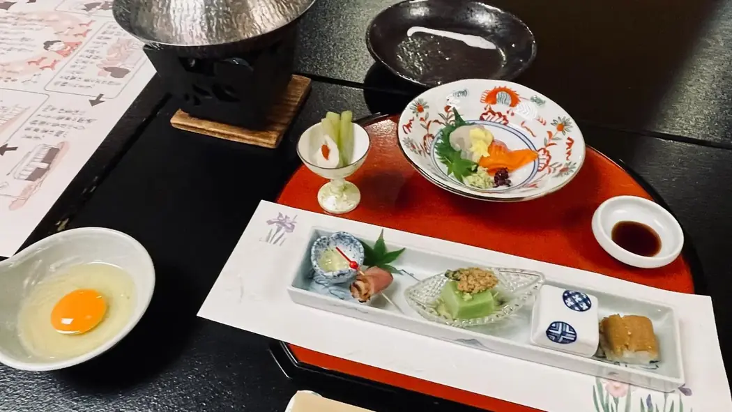 和心の宿 大森の夕食、会席料理の膳